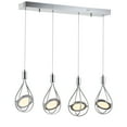 thumbnail image 2 of JONATHAN Y Orion 29" Adjustable Modern Integrated 4-Light Linear LED Metal Pendant, Chrome, 2 of 7