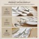 thumbnail image 3 of Juego de cubiertos KINGSTONE Teardrop de 40 piezas para 8 personas, 3 of 7