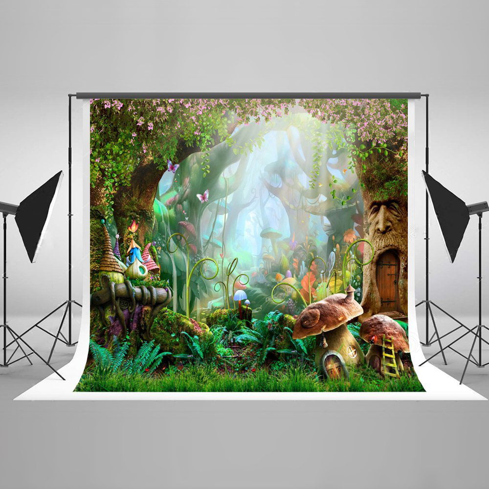 7x5ft Fairytale Nature Forest Life Vinyl Photography Backgrounds Photo Backdrop 