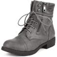 thumbnail image 1 of Botas de Combate con Cordones para Mujer DREAM PAIRS Gris Talla 9.5, 1 of 8