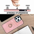 thumbnail image 6 of TECH CIRCLE Ring Stand Case for iPhone 14 Pro Max, Shockproof Wallet Back Card Holder PU Leather Slim Fit Folio Protection Cover, Pink, 6 of 8