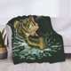 thumbnail image 3 of Fotbe Largemouth Bass jumps out of water Manta de Franela con Estampado, Manta Ultrasuave para Cama, Sofá, Auto, Hipoalergénica y Antibolitas-80"x60", 3 of 6
