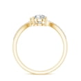 thumbnail image 3 of Rosec Jewels Lab Created Diamond Engagement Ring - Designer V Shape Ring - Authentically Ef-Vs Quality Certified, 14K Yellow Gold, US 5.50, 3 of 9