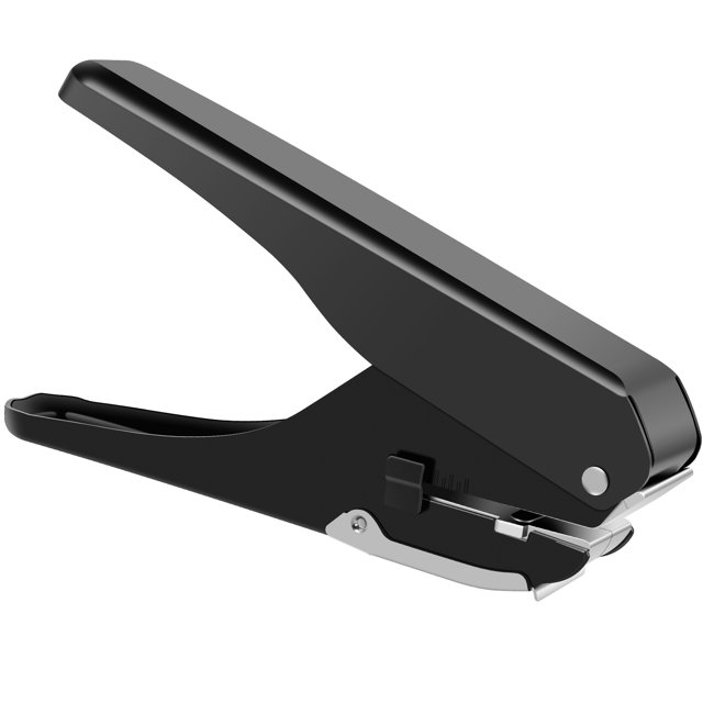 Qenwkxz Slot Hole Punch, Multifunctional Oval Hole Punch Metal ID Card Hand Puncher Heavy-Duty Handheld Hole Puncher Precise Paper Single Hole Punching Tool for Paper ID Card