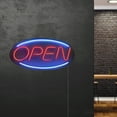 thumbnail image 4 of Northlight LED Open Neon Lighted Wall Sign - 17.75" - Red and Blue, 4 of 8