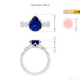 thumbnail image 5 of ANGARA Lab Grown 3 Ct Pear Blue Sapphire Engagement Ring for Women in 14K White Gold (Size-10x8mm) | September Birthstone, Anniversary, Jewelry Gift for Women | Lab-Grown Blue Sapphire Ring, 5 of 8