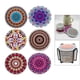 thumbnail image 4 of Posavasos redondos de cerámica absorbente para cocina, 6/8 unidades, con soporte para decoración de mesa de comedor 6 piezas, 4 of 9