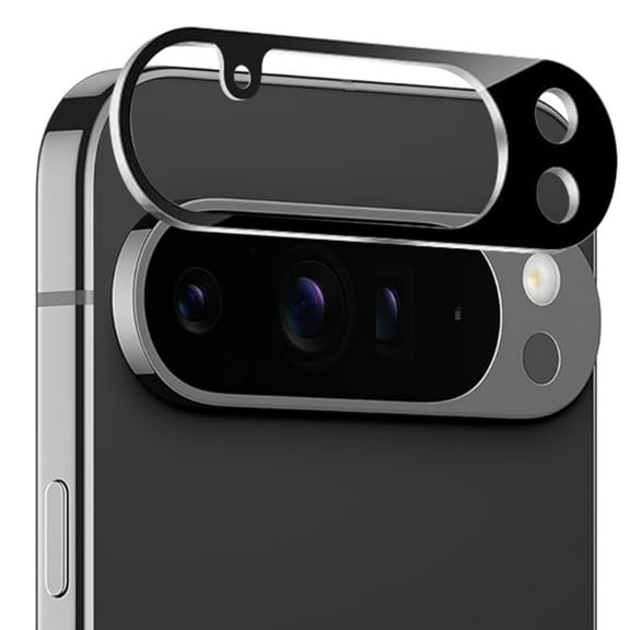 For Google Pixel 10 Pro XL Camera Lens Colored Edge Tempered(2.5D) - Black