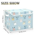 thumbnail image 5 of Yayeee Collapsible Cube Storage Bin with Lid Fabric Closet Decorative Basket with Handles, Blue Rabbits, 5 of 7