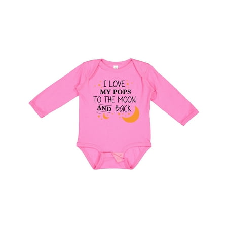 

Inktastic I Love My Pops to the Moon and Back Gift Baby Boy or Baby Girl Long Sleeve Bodysuit