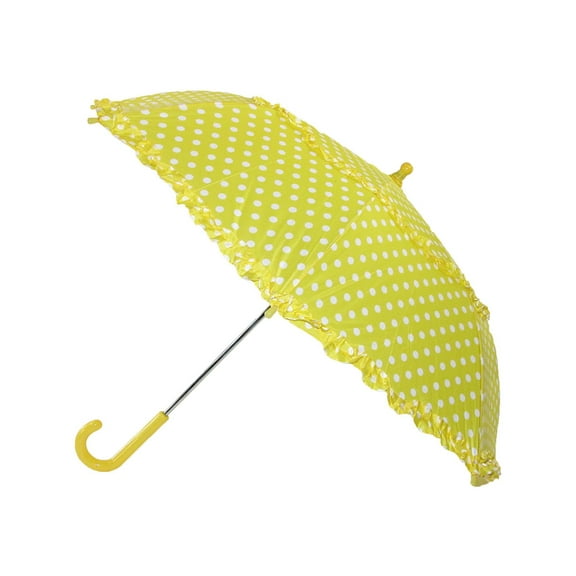 Kid's Hook Handle Ruffled Polka Dot Umbrella, Size: one size