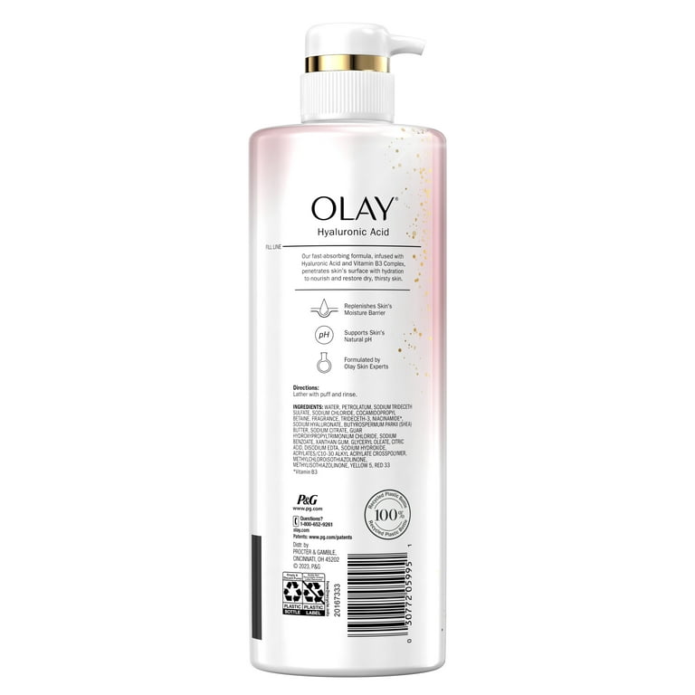 Olay Cleansing & Nourishing Liquid Body Wash with Vitamin B3 and Hyaluronic  Acid, 20 fl oz 