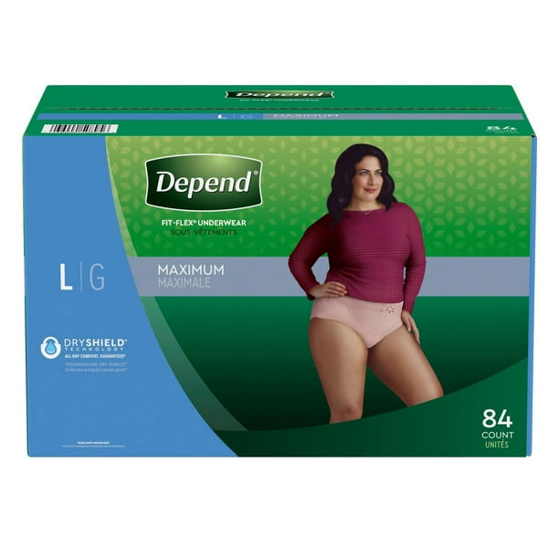 Depend FitFlex Incontinence & Postpartum Underwear for Women Large (84