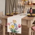 thumbnail image 2 of Table Runners 72 Inches Long Dress Scarves, Colorful Tulips Floral Farmhouse Kitchen/Dining Table Runner, Coffee Tablerunners, Modern Art Watercolor Pastoral 16x72 Inch, 2 of 9