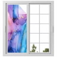thumbnail image 2 of Blue Purple Ombre Window Privacy Film, Marble Modern Ink Painted Abstract Static Cling UV Sun Blocking Tint Film Heat Control Windows Films for Bedroom Bathroom, Window Stickers 29.5"x78.7", 2 of 8