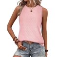 thumbnail image 1 of Débardeurs pour Femmes Sans Manches Chemises à Oeillets Rose TTG, 1 of 7