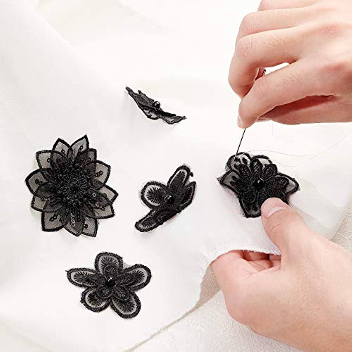 HINZIC 20pcs Mini Flower Iron On Patches 17 Patterns Decorative Embroidered  Patches Floral Sewing Appliques Valentines for Jeans, Clothing, Jacket