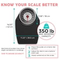 thumbnail image 2 of A24 s for Body Weight - Up to 350 LB - New - Anti-Skid Rubber Surface Extra Large Numbers - High Precision Bathroom Analog - Durable with 20-Year Assurance - Black, 2 of 4