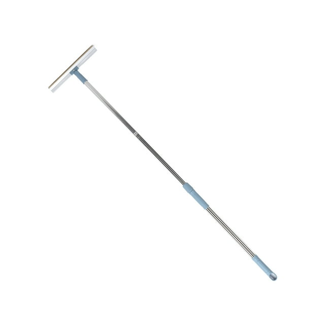 Carpet Scraper Rake, Reusable Pet Hair Remover Set Metal Edge Design Retractable for Fur Rug Light Blue,Light Grey