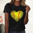 thumbnail image 2 of EQWLJWE Hauts d'Été pour Femmes Hauts pour Femmes en Liquidation Mode Femmes Été Ample Imprimé Col Rond T-Shirt Manches Courtes Blouse Décontractée, 2 of 4
