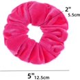 thumbnail image 2 of HSHDLDF 2 Pcs Chouchous Rose Vif Grande Taille pour Femmes Bandes Élastiques pour Cheveux, 2 of 3