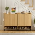 thumbnail image 3 of EYYTHUNG Fluted Shoe Cabinet with Doors, Large Wooden Shoe Storage Cabinet, Modern Tall Freestanding Shoe Rack Organizer, 3 of 8