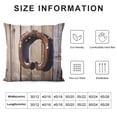 thumbnail image 5 of GOSMITH  Square Decorative Pillowcases Wood Pillows Country Western Lucky Horseshoe Rustic Wood Pillow Decor Throw Pillow Cover with Hidden Zipper for Bedroom Sofa, 5 of 5