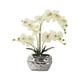 thumbnail image 1 of Matsuzay Planta de orquídea blanca artificial realista - Orquídea artificial de aplicación amplia de bajo mantenimiento en maceta Decoración verde claro, 1 of 6