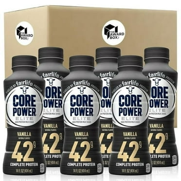 Core Vanilla Power Elite Failrlife High Protein Shakes 42 Grams 14 Oz. 6 Bottles in The Award Box Packaging