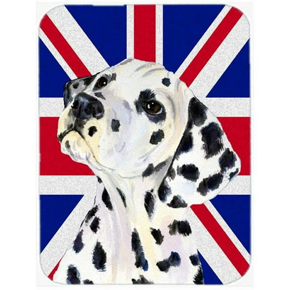 7.75 x 9.25 In. Dalmatian With English Union Jack British Flag Mouse Pad, Hot Pad Or Trivet