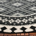 thumbnail image 6 of SAFAVIEH Veranda Magna Southwestern Indoor/Outdoor Area Rug, 3' x 3' Round, Black/Cream, 6 of 7