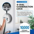 thumbnail image 4 of Combi-Cam Combinated Lock 7803S - Small Chrome Cam Lock | Keyless 4-Dial Pick-Proof Security Lock | Metal Locks for lockers, Doors, Drawers, Cabinets, & More | Versatile, Durable, & Rust Resistant, 4 of 7