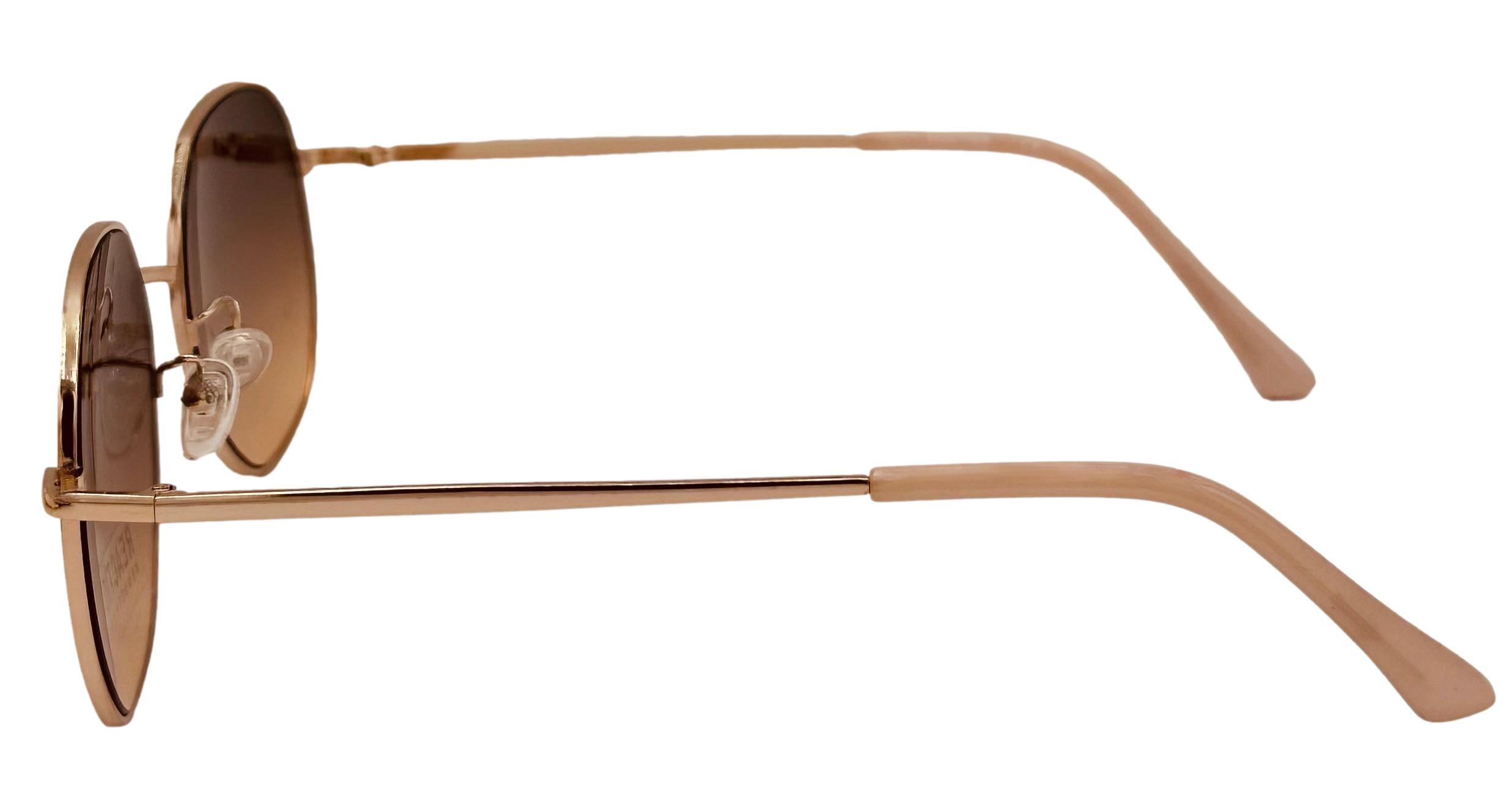 Kenneth Cole Reaction Men's Round Gold Metal Gradient Sunglasses