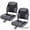Black Gray, variant on GOCAPTAIN 2 Pack Folding Low Back Boat Seats, Thick Padded Waterproof Fishing Boat Seats, Ergonomic Fold-Down Design for Fishing, Jon Boats, Pontoon, Speedboats, White Blue