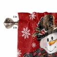 thumbnail image 5 of Merry Christmas Kitchen Curtains and Valances Set, Snowman Snowflakes Scarf Hat Winter Red Rod Pocket Window Valance 18 Inch Window Curtain Panels for Living Room Bedroom Laundry, 27.5x24in, 3 Pieces, 5 of 7