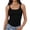 Black, variant on Women's Fashion Casual Solid Color Thin Strap Camisole Black L