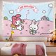 thumbnail image 1 of Fondo de tapiz de cómic Sanrio, Hello Kitty, Cinnamoroll, Kuromi, dormitorio, cabecera de cama, tela colgante de pared, decoración de habitación Kawai, 1 of 4