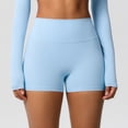 thumbnail image 2 of Yifymode Women's Workout Biker Shorts High Waisted Tummy Control Spandex Booty Shorts for Volleyball Gym Yoga Dance,Sky Blue M, 2 of 5