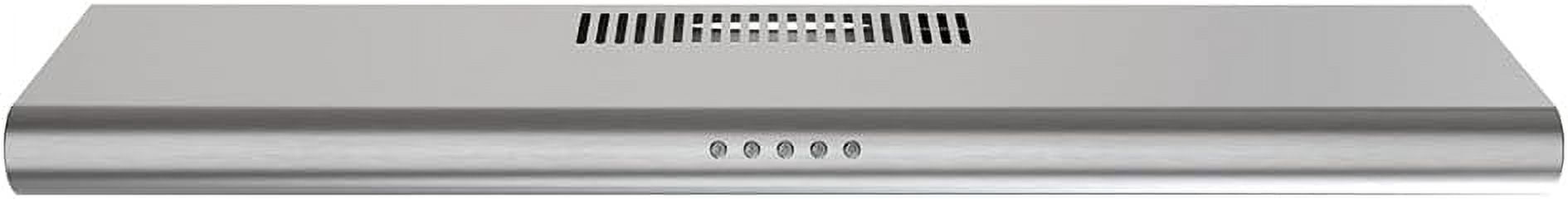 Streamline 30 in. Moncalieri Ductless Undermount Range Hood in Brushed Stainless Steel with Mesh Filters, Push Button Control, LED Light