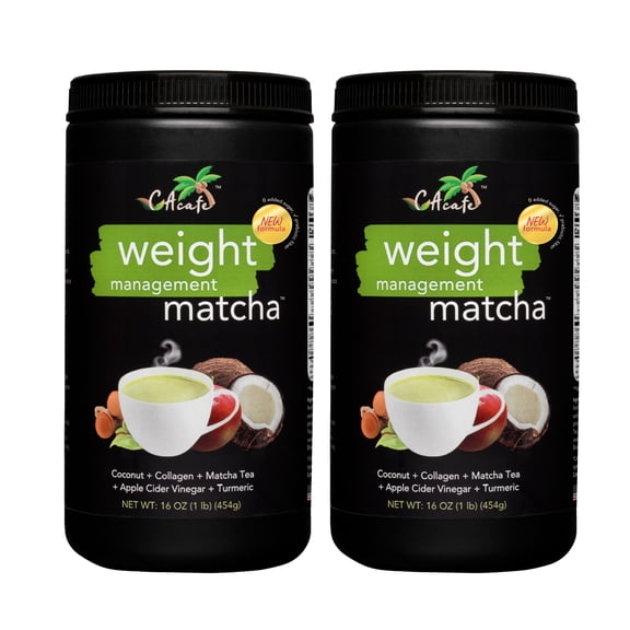 CAcafe Weight Management Matcha No Sugar--2PK--16OZNon- GMO, Gluten Free, No Added Sugar
