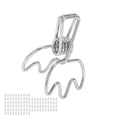 thumbnail image 3 of Clips De Carpeta Pequeños, Abrazaderas De Papel, Hierro Resistente, Fuerte Fuerza De Sujeción, Cola Hueca En Forma De Corona Para Oficina ANGGREK Plata, 3 of 8