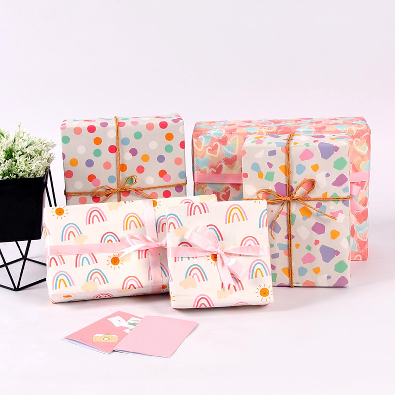 1pcs Valentine's Day Floral Printed Wrapping Paper Valentine Aluminum  Holiday Gift Paper Gift Wrapping Craft Papers 70cmx50cm