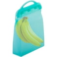 thumbnail image 7 of ITPCINC Reusable Silicone Food Storage Bags, 1 Gallon Bag, 1 Half Gallon Bag, 1 Sandwich Bag & 1 Snack Bag - Cook, Store, Freeze, Microwave, Eco-friendly, Plastic and BPA Free (Pack of 4, Baby Blue), 7 of 7