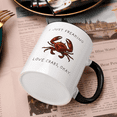 thumbnail image 4 of I Just Freaking Love Crabs, Crab Mug, Love Crab, Crab Gifts, 11 Oz Novelty Coffee Mug/Cup, Black, 4 of 8
