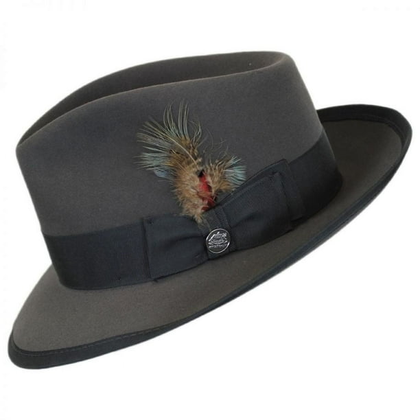 Whippet Fur Felt Fedora Hat - 7.625 - Caribou - Walmart