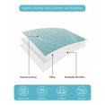 thumbnail image 5 of Aqua Blue Geometric Twin Size Down Alternative Comforter, Lightweight Comforter Quilt Bedding Set with Pillow Shams Modern White Stripe Distortion Art All Seasons Bed Comforter Duvet Insert 68"x86", 5 of 7