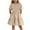 Khaki, variant on Diufon Girls Summer Dress Casual Puff Short Sleeve Ruffle Tiered A-Line Pleated Dresses for 5-15 Years