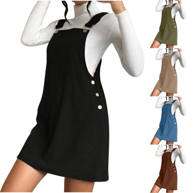 Gspmoly Robe d'Été, Nouvelle Robe en Velours Côtelé Ample Sans Manches à Bretelles, Robe à Bretelles, Robes Formelles pour Femmes Offres Prime