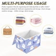 thumbnail image 6 of Yayeee Collapsible Cube Storage Bin with Lid Fabric Closet Decorative Basket with Handles, Blue Halloween, 6 of 7