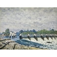 thumbnail image 3 of Alfred Sisley 14x11 Black Modern Framed Museum Art Print Titled - Molesey Weir, Hampton Court (1874), 3 of 5